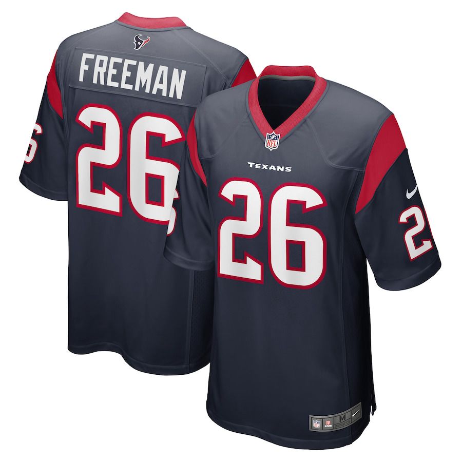 Men Houston Texans #26 Royce Freeman Nike Navy Game Player NFL Jersey